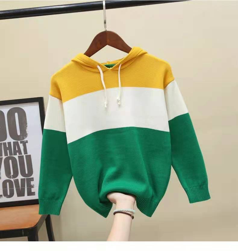 Picture of Children's Clothing Pure Cotton Knitted Hooded Sweatshirt Kidsren's Boys and Toddlers 2023 Autumn and Winter Spring & Fall Casual Sports Sweaters