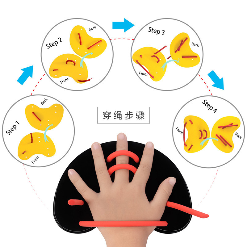 Picture of Factory cross-border direct supply swimming equipment rowing Palm webbed adult children's water Palm free swimming arm swimming Palm