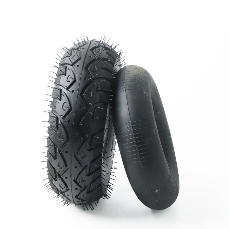 Picture of 4.10/3.50-4 Inner and Outer Tire 350-4 Inner and Outer Tire Hand Push Tiger Cart Cart Inflatable Inner Tire