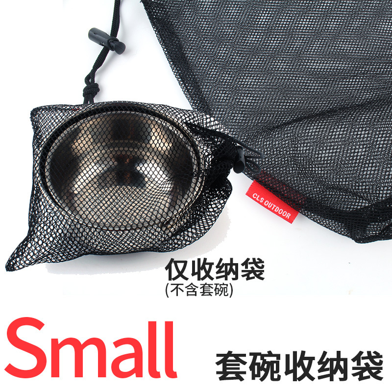 Picture of Outdoor 304 Stainless Steel Folding Bowl 500ml Camping Portable Multifunctional picnic Set Bowl Cookware Mountaineering Cup Tableware