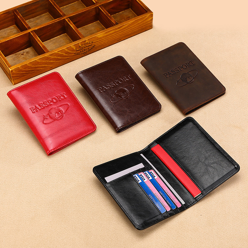 Picture of Cross-border Long Passbook Bag Head Layer Cowhide Passbook Holder Large Capacity Multi-card ID Bag RFID Anti-theft Card Bag