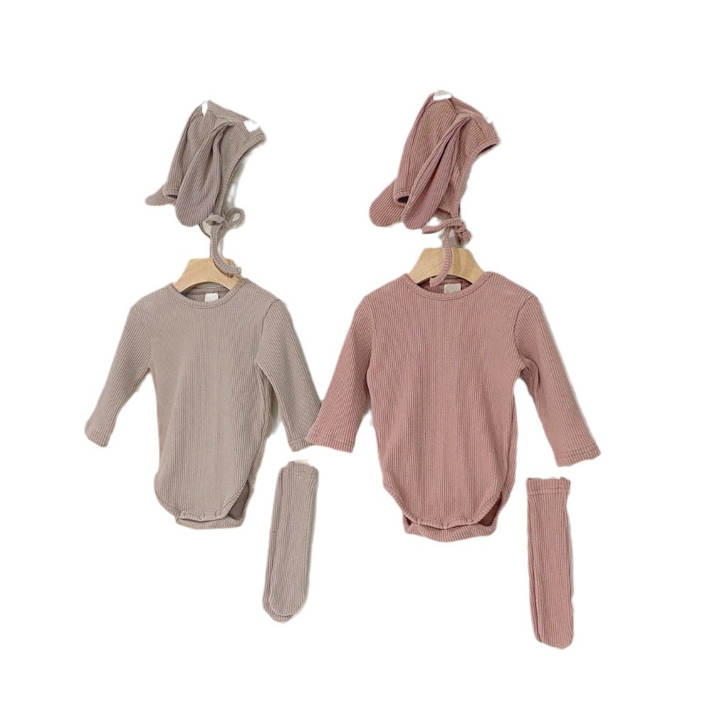 Picture of 2024 Autumn Korean Style Children's Clothing Baby Jumpsuit Cotton Long Sleeve Triangular Romper Suit Infant and Child Harness Bag Fart Suit