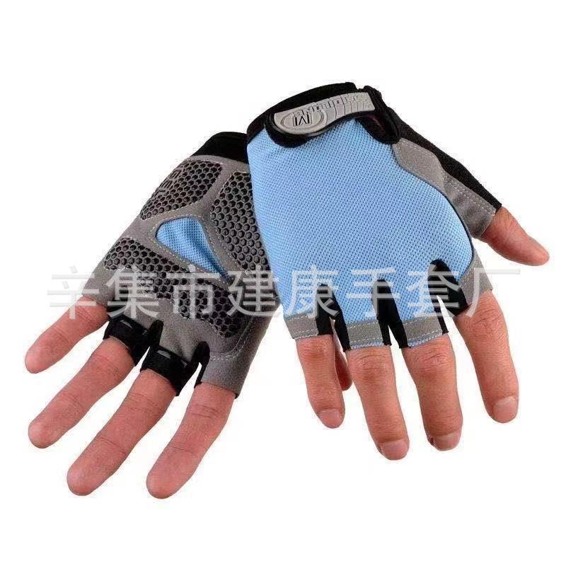 Picture of Half-finger outdoor sports cycling gloves for men and women mountaineering fitness yoga driving shock-absorbing non-slip open-finger breathable gloves