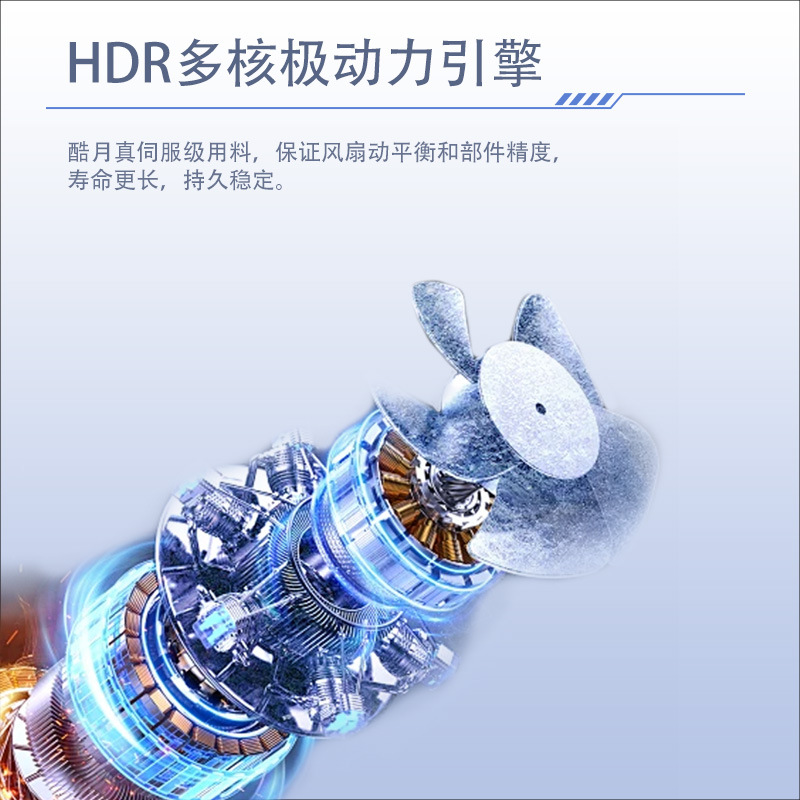 Picture of Kuyue GT400 digital display 4 heat pipe 12cm fan with temperature display ARGB multi-platform computer CPU radiator