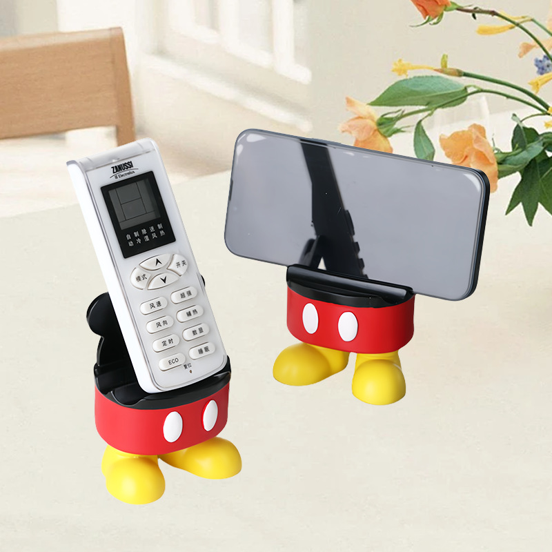 Picture of Cute Mickey Remote Control Storage Mobile Phone Holder Multi-Functional Storage Rack Resin Crafts Desktop Ornaments Decoration