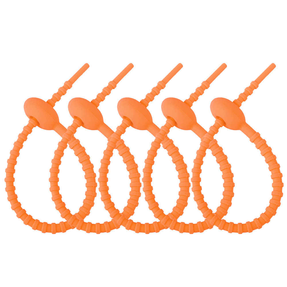 Picture of 180mm color silicone cable tie jewelry pendant stationery multifunctional lanyard data cable storage finishing winder