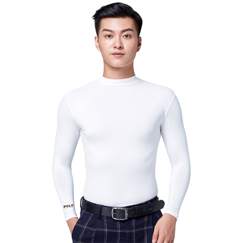 Picture of Polo Golf Golf Clothing Men's Long-Sleeved T-Shirt Sun Protection Clothing Ice Silk Bottoming Shirt Quick-Drying