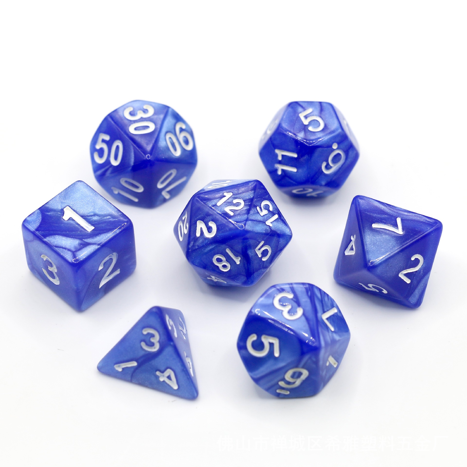 Picture of Acrylic Dice 7-grain suit Marble Pearl Pattern Dungeons & Dragons Table Game dice DND Running Group