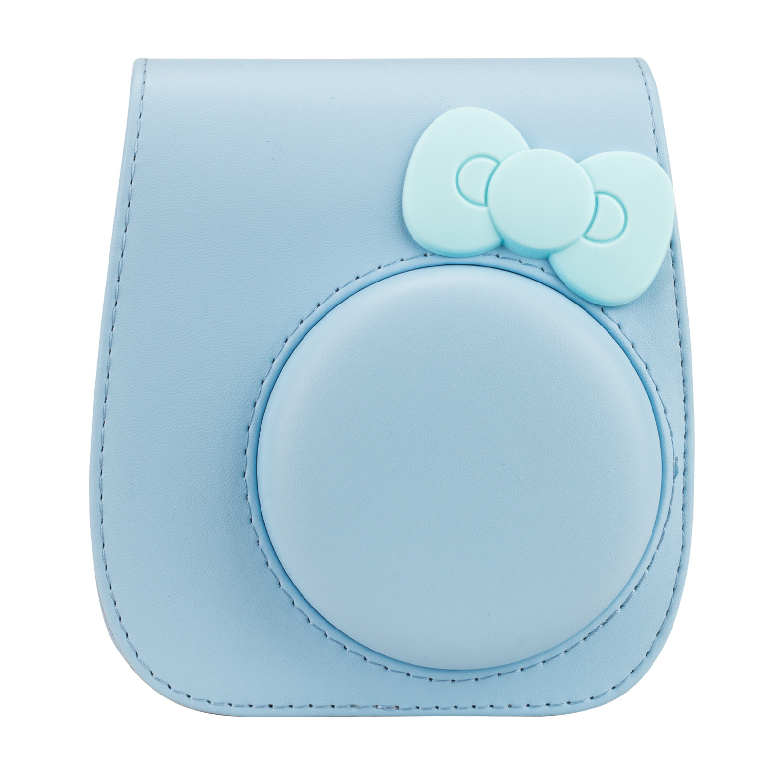 Picture of Suitable for Polaroid mini12/11/8/9 camera solid color bow storage bag can store photos slung