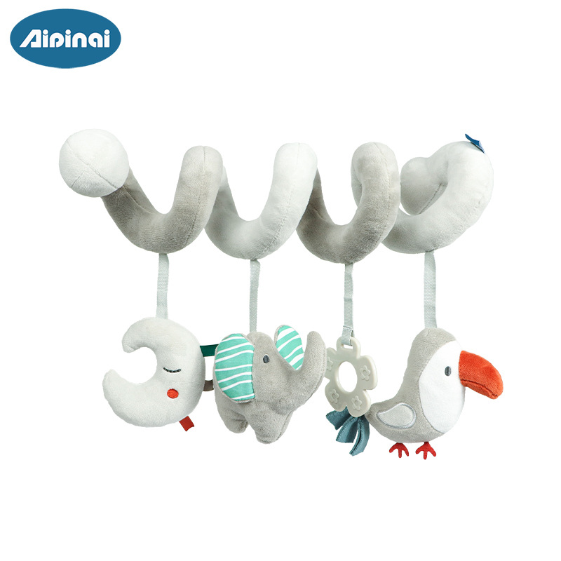 Picture of Cross-border new gray animal bed around baby early education bed hanging toys baby trolley pendant in stock wholesale