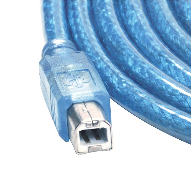 Picture of Wholesale usb print line usb2.0 printer data cable transparent blue 1.5 m/10 m MICROBM