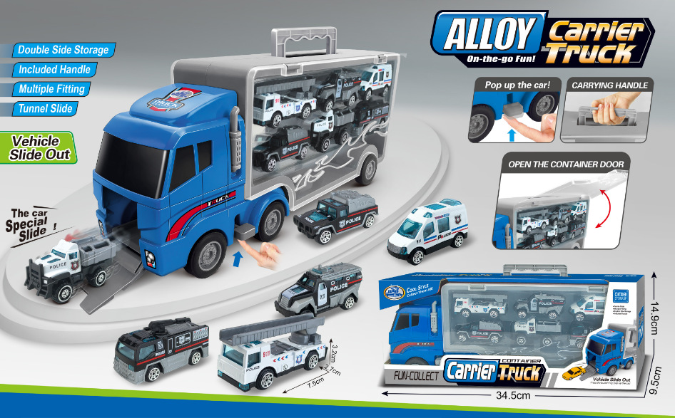 Picture of Children's large storage container truck alloy back force car simulation engineering car model boy toy 008-21