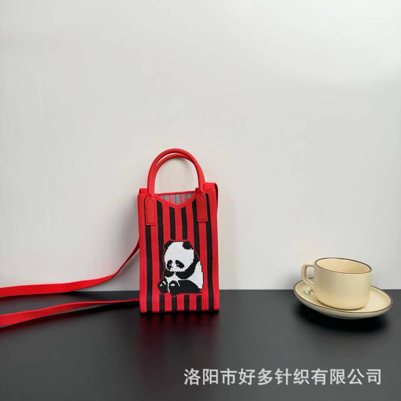 Picture of Advanced Sense Ins Mobile Phone Bag New Cartoon Knitted Bag Dopamine Niche All-match Crossbody Shoulder Bag Handbag