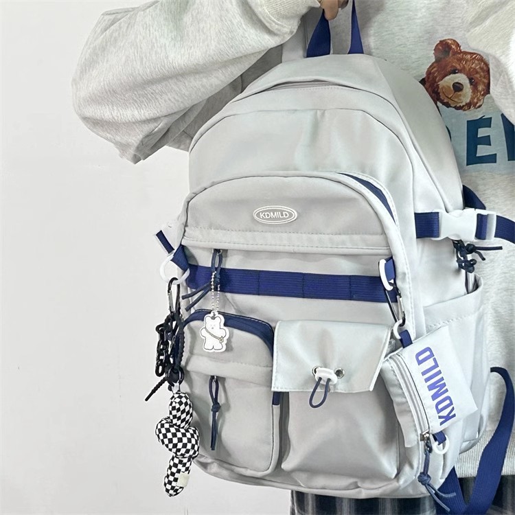 Picture of Korean-style Retro Tooling College Student Schoolbag Senior high school Junior High School Student Simple All-match Backpack Large Capacity Backpack for Men and Women