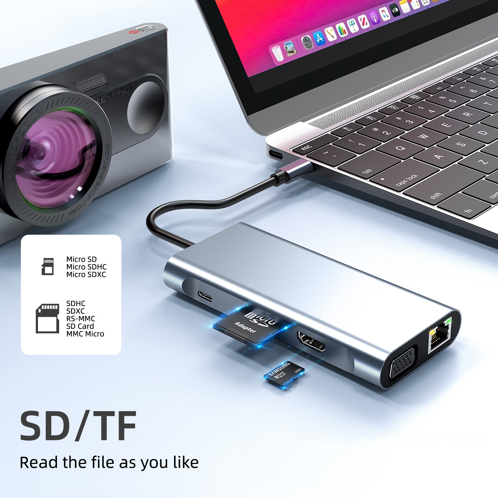 Picture of Cross-border 11in1usb3.0hub hub for Apple laptop multi-function typec docking station