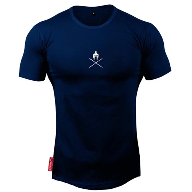 Picture of 2020 summer muscle running sports training short sleeve men's leisure slim cotton T-shirt fitness clothing factory direct sales
