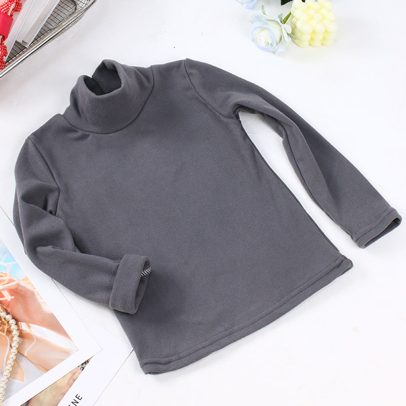 Picture of Autumn and Winter New Style German Velvet Kidsren's Half Turtleneck Bottoming Shirt Pure Color Boys and Girls Baby Thermal Intimates Dropshipping