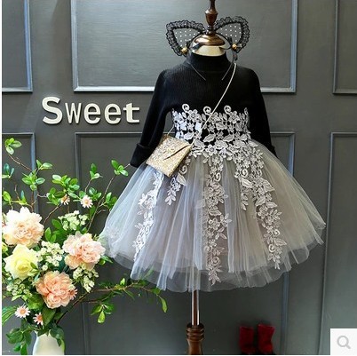 2024 Spring and Autumn New Korean Style Fashion Knitted Sweater Dress Girls Long Sleeve Knitted Gauze Dress Ready in Stock