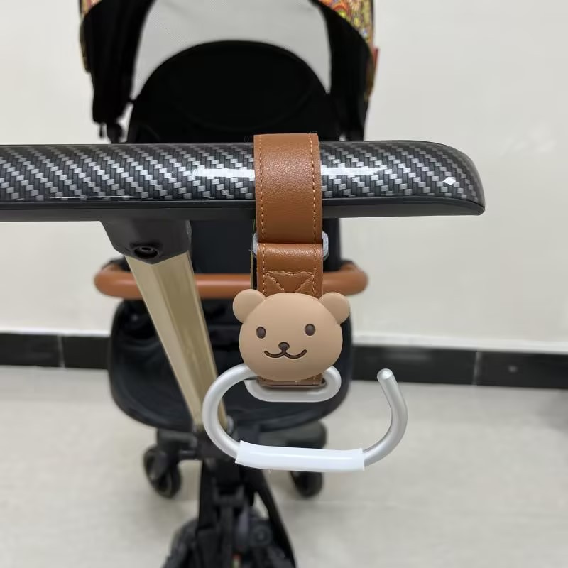 Picture of Ins Korean Style Cartoon Bear Baby Stroller Hook Outdoor Baby Walking Artifact Multifunctional Baby Stroller Strap