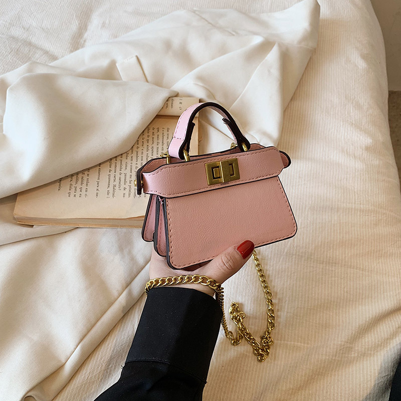 Picture of 2023 new cross-border small popular online catwalk with double-sided lock portable diagonal chain lipstick bag