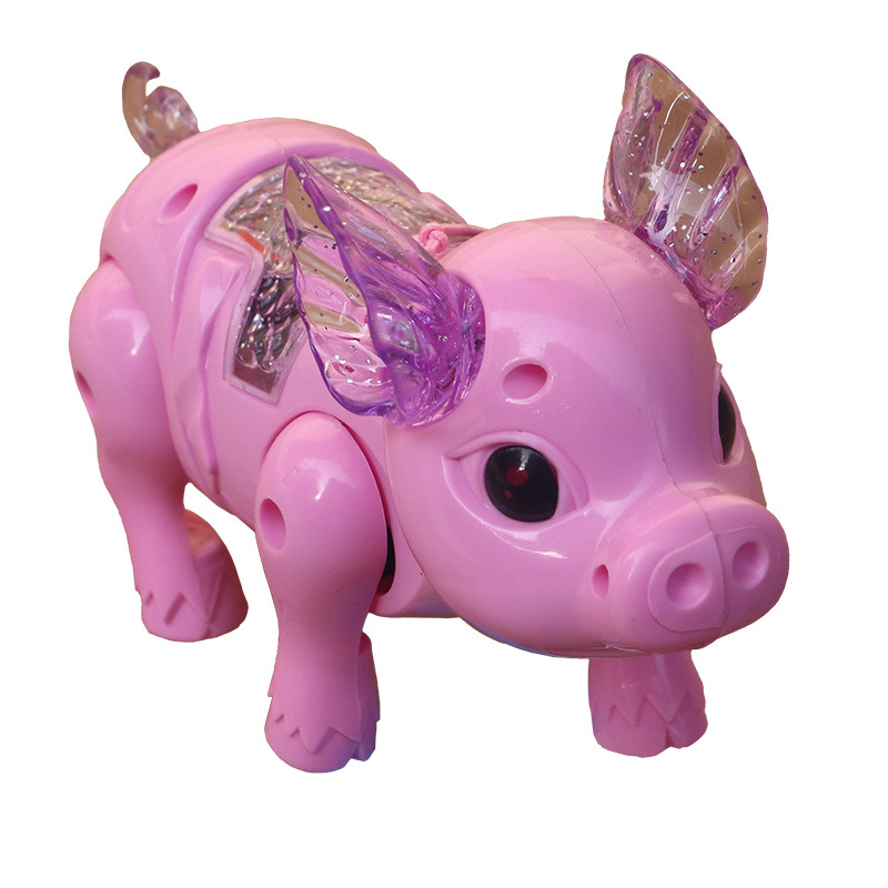 Picture of Luminous Music electric rope pig children's rope pig colorful flash universal pig gift gift toy wholesale