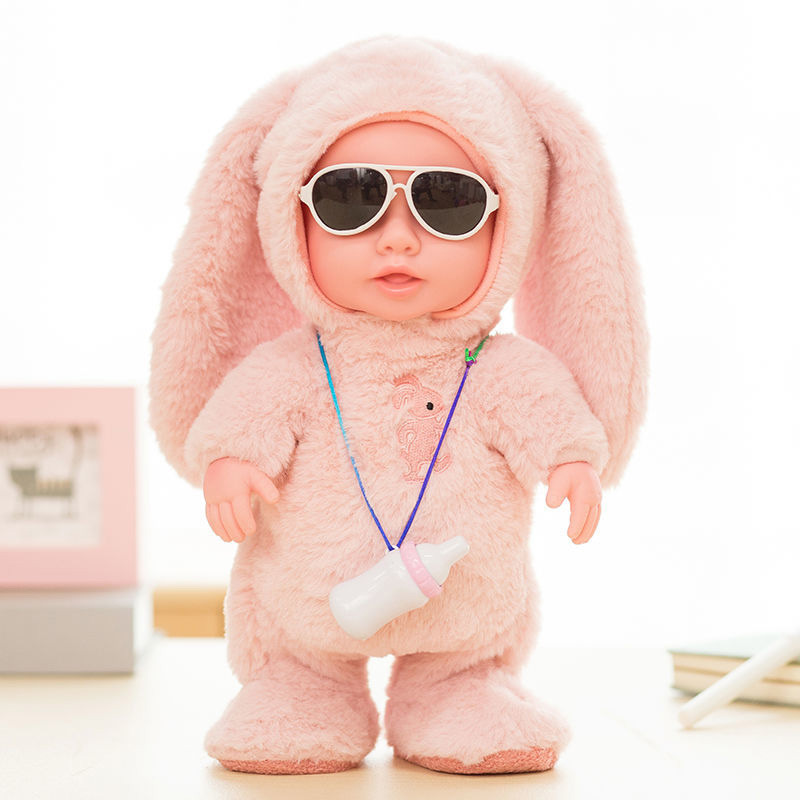 Picture of 1 Electric Stuffed Toy Baby Bottle Doll Can Sing, Walk, Talk and Learn Tongue Girls 1-3 Years Old Children's Educational Puzzle