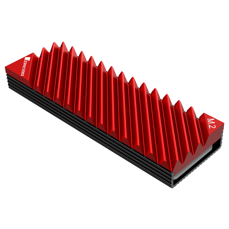 Picture of Qiao Sibo M.2-3 Red Grey Computer Solid State Drive Heat Sink M.2 2280 Passive Heat Sink