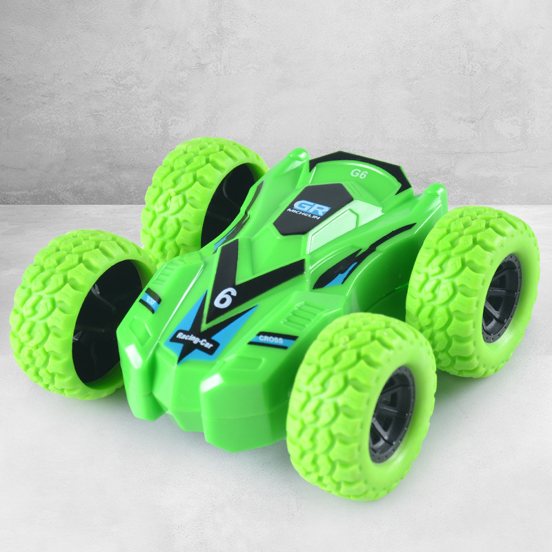 Picture of Children's four-wheel drive inertia double-sided graffiti off-road vehicle simulation off-road Boy gift stunt model anti-Fall Toy