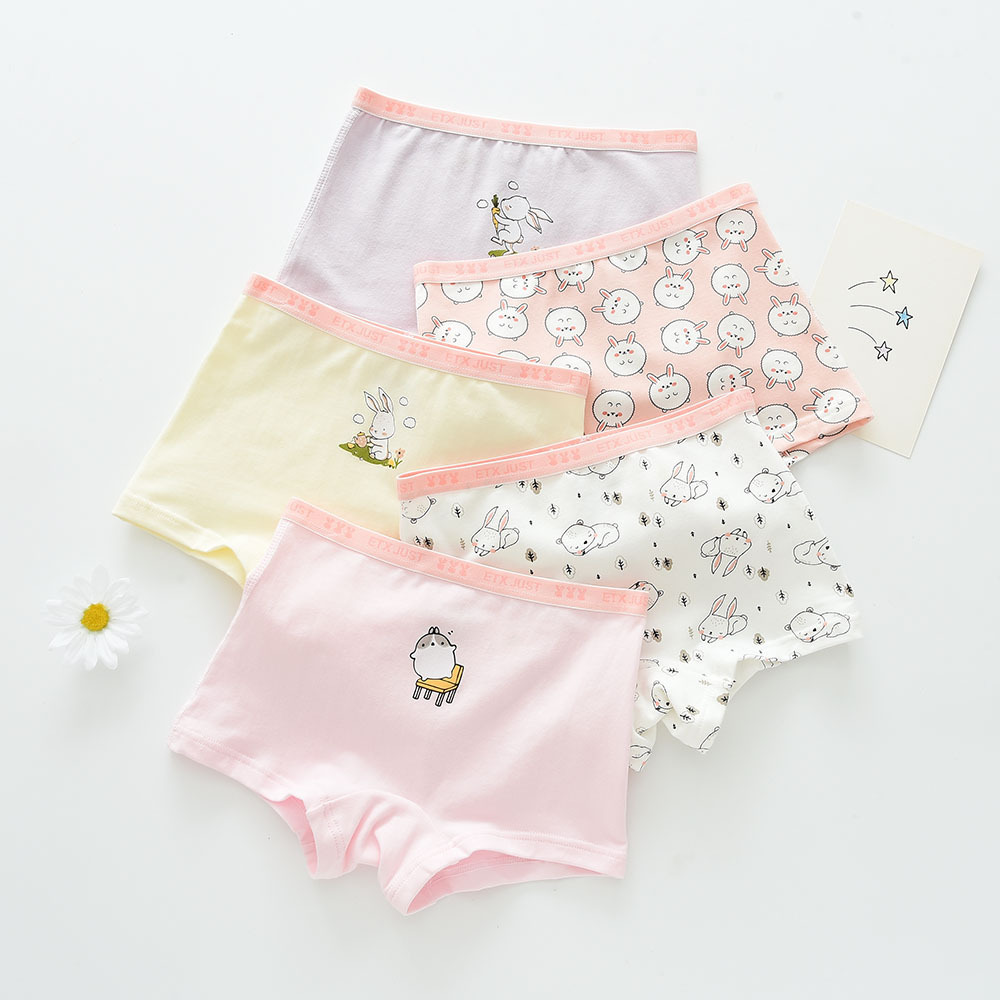 Picture of ETX women's children's underwear girls cotton underwear children's baby boxer shorts baby toddler boxer shorts 5 pieces