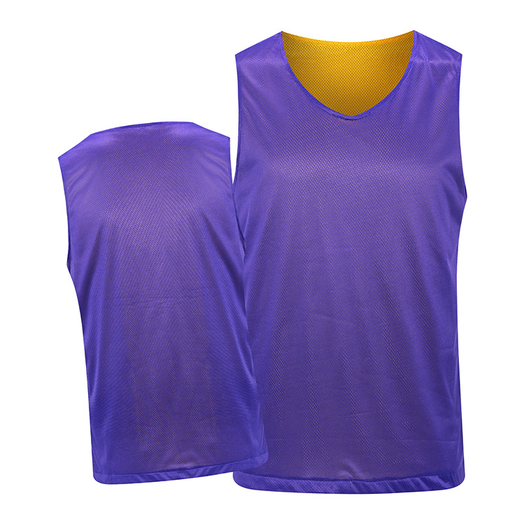 Picture of Double-layer double-sided wearable basketball suit men's printed light board basketball training jersey competition team uniform diy team