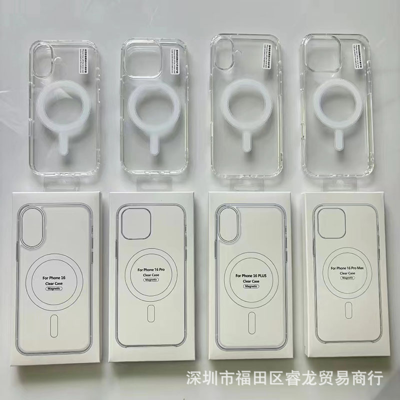 Picture of For Apple 15Pro Max Magnetic Phone Case iphone14 Acrylic 13 Transparent 12 Full Coverage 15Pro 11