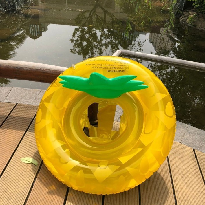 Picture of 1 piece generation hair White Swan Flamingo seat inflatable swimming buoy children life buoy double air nozzle Mount watermelon Pang