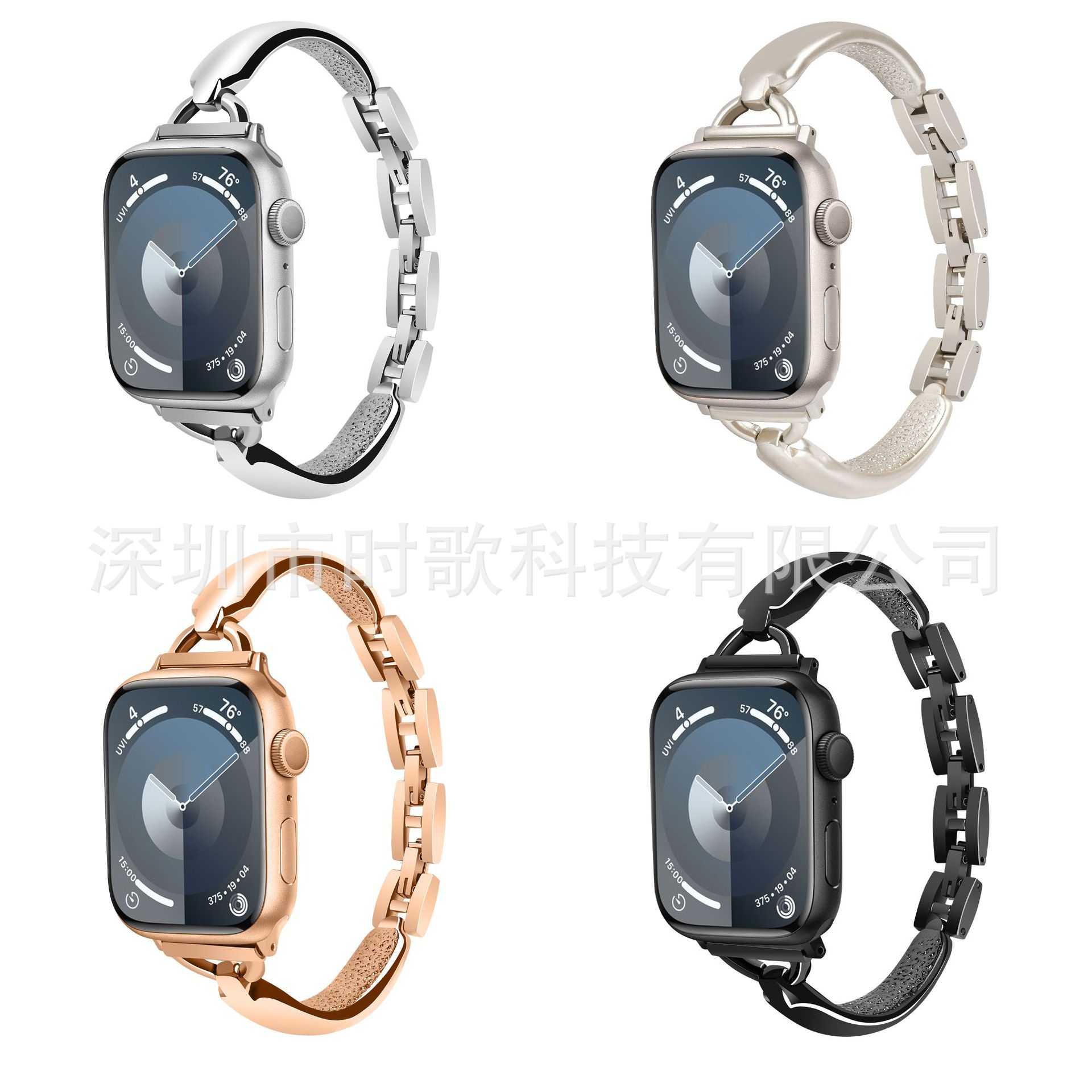 Picture of For Apple Watch Strap Small Man Waist Steel Strap applewatchS10 Generation 9 Curved Metal Thin Strap Wholesale