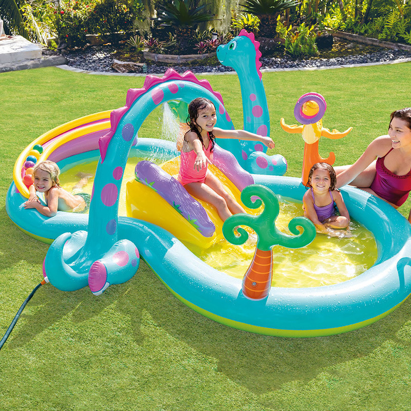 Picture of INTEX outdoor water spray children's toys inflatable swimming pool for family paddling pool with slide pool swimming pool