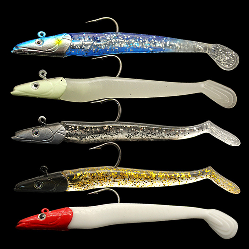 Picture of Lead head fish 11cm22g submerged lead head bait 5 color simulation fish scale bait Soft Bait Luya bait luminous fishing gear
