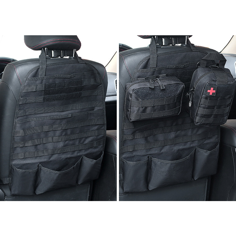 Picture of Multifunctional car rear seat back storage bag molle car seat cushion hanging cushion car storage bag