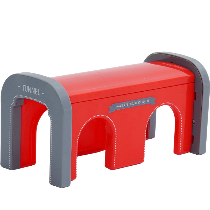 Picture of Children's wooden train track scene building accessories cave tunnel compatible Thomas train 2-6 years old
