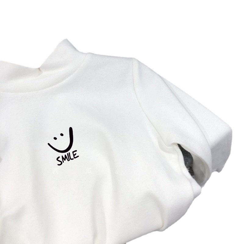 Picture of German velvet children's all-match high collar warm base shirt autumn and winter children's clothing fun cute children's long sleeve T-shirt top
