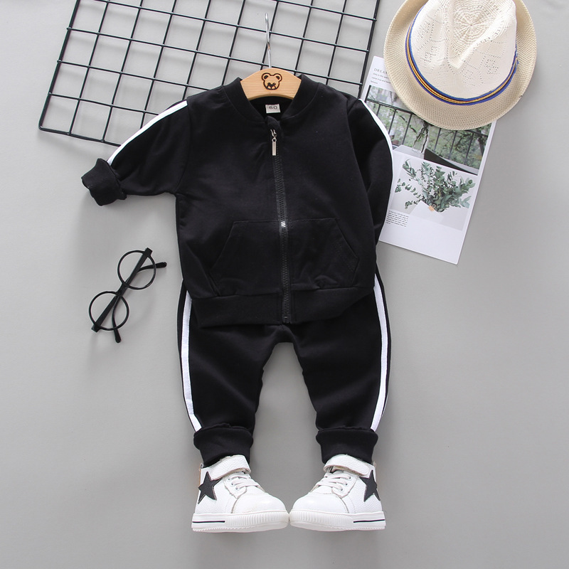 Picture of Foreign trade new autumn children's clothes suit baby long-sleeved zipper jacket coat trousers two-piece set delivery