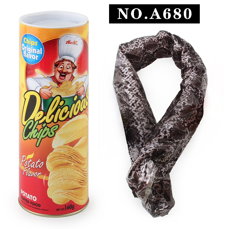 Picture of Potato chips bouncing snake April Fool's Day gift spoof startled potato chips snake toy funny gift toy simulation snake