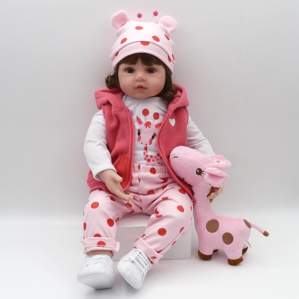 Picture of Bebe Doll Reborn Toddler 47cm Soft Silicone Reborn Baby Doll