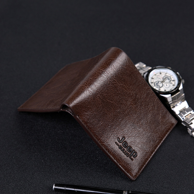 Picture of Wallet Men's Short Horizontal Soft Business Wallet Youth Wallet Student Trendy Simple