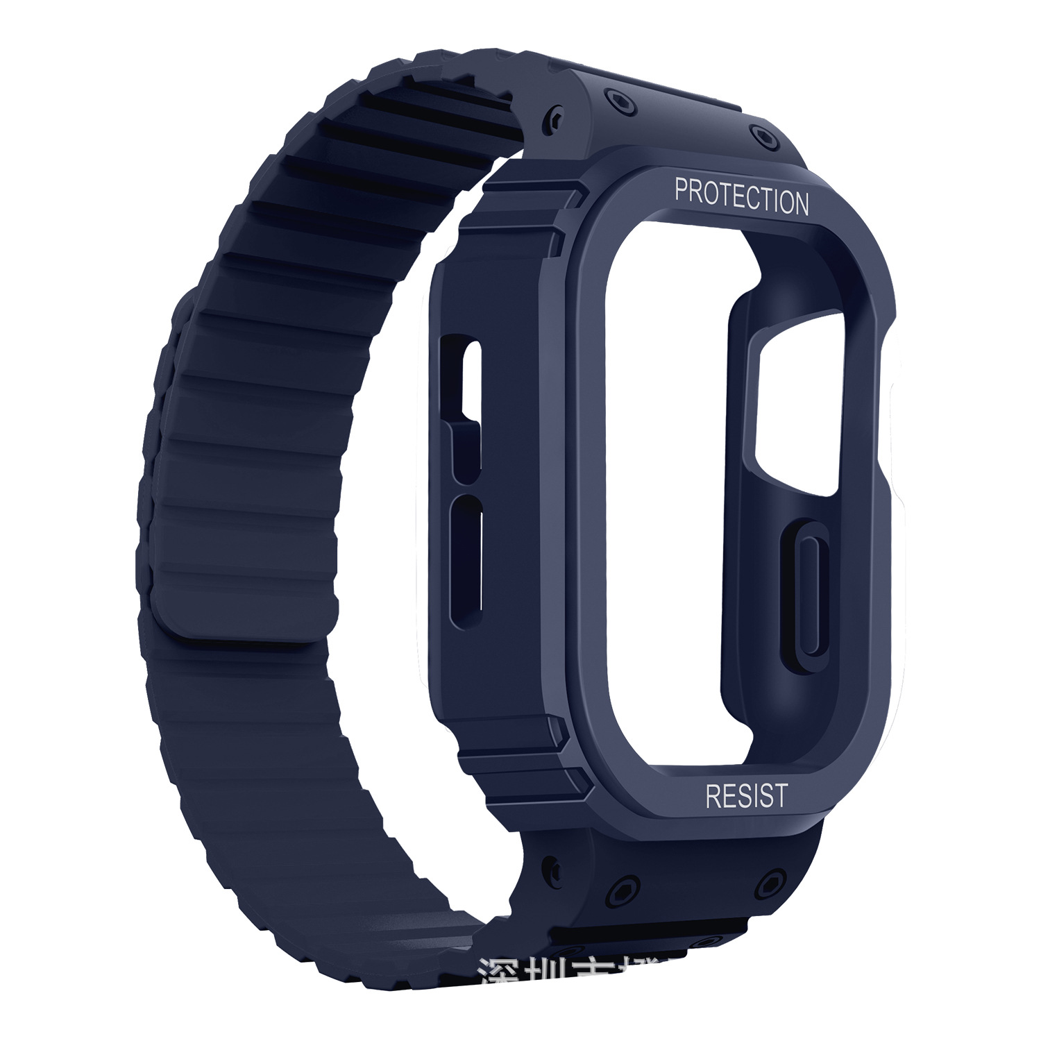 Picture of for applewatch apple strap iwatch9-10 generation silicone integrated protective case watch strap accessories