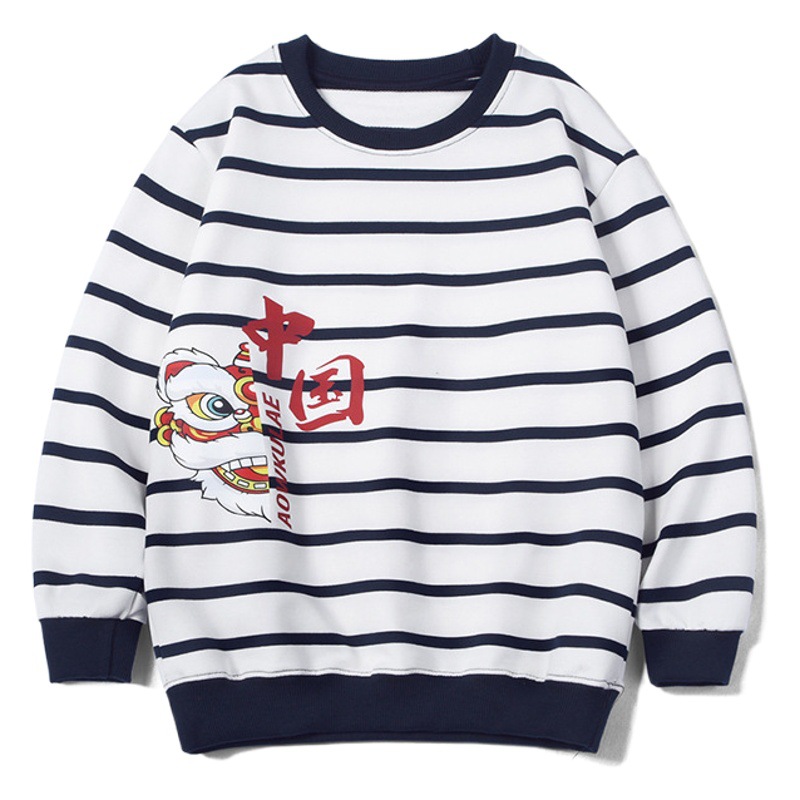 European point children's clothing spring Korean new children's sweater middle children's national fashion printed top boys long sleeve base shirt