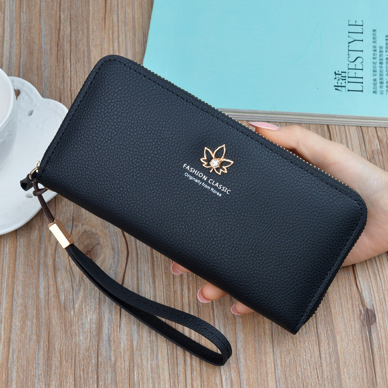 Picture of New Women's Wallet Women's Long Zipper Clutch Bag Women's Fashionable Simple Large Capacity Litchi Pattern Wallet Phone Bag