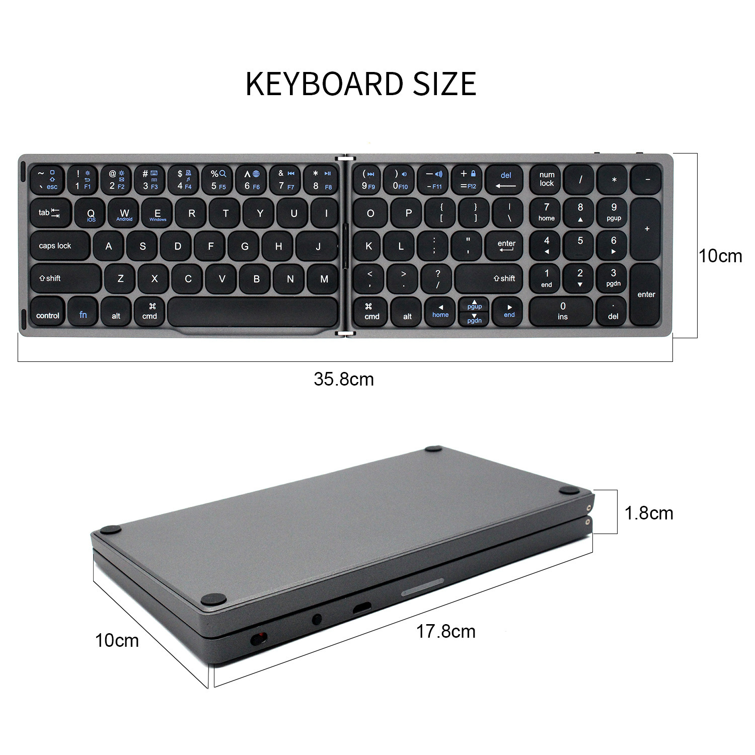 Picture of New for Huawei notebook Bluetooth folding keyboard Matebook rechargeable portable mute wireless D keyboard mouse