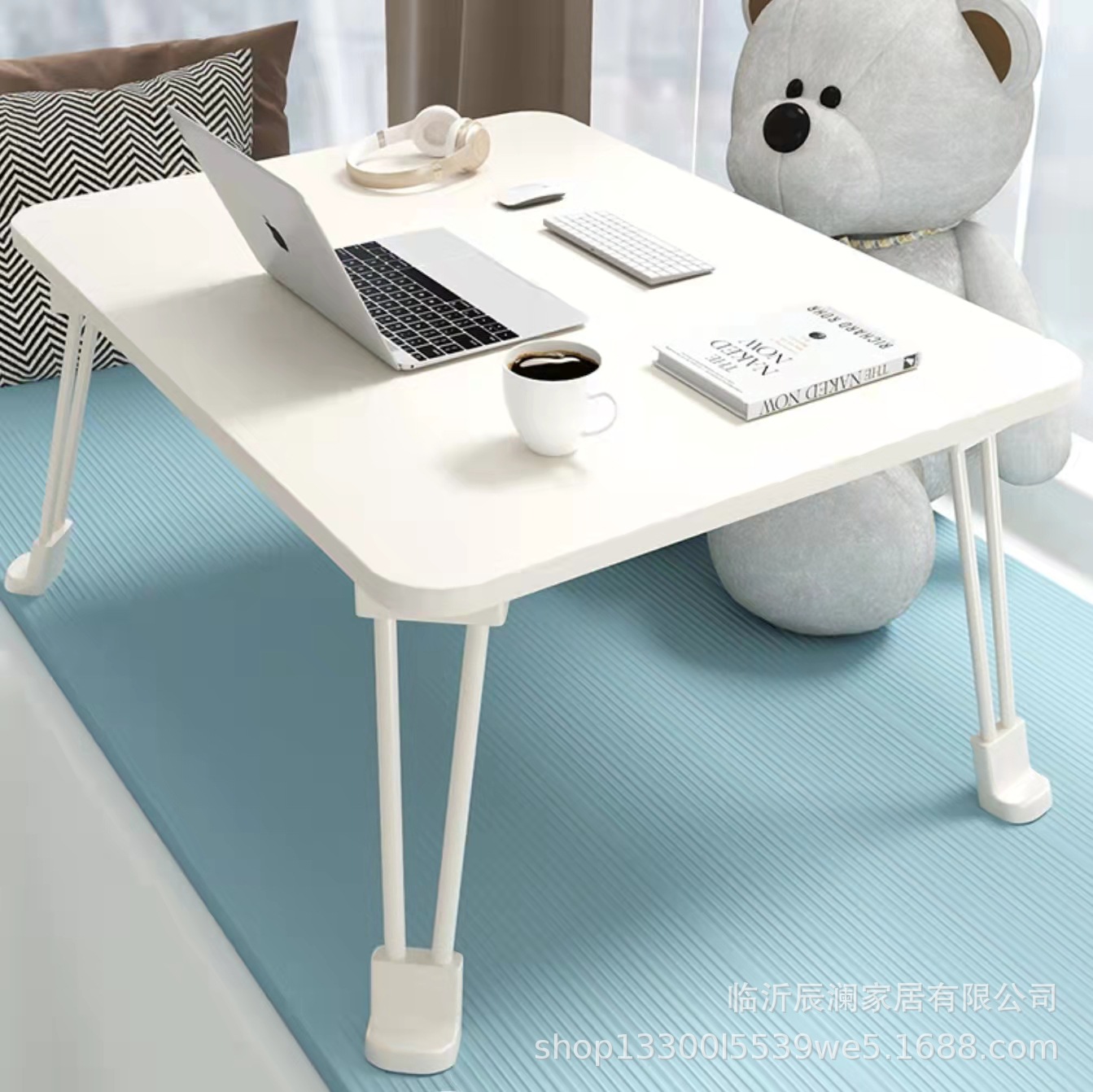 Picture of Chen Lan Yipin Bed Foldable Student Computer Desk Simple Bay Window Outdoor Portable Notebook Table Small Coffee Table