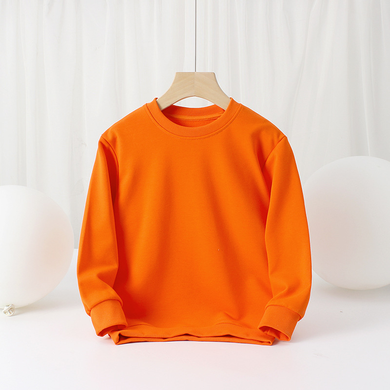 Picture of Children's Clothing Spring and Autum Korean Style New Boys' Long-Sleeved Sweatshirts Medium and Large Kidsren's Terry Pure Color Bottoming Shirts Kidsren's Sweatshirts