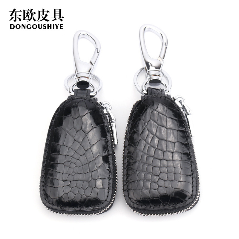 Picture of Siamese Crocodile Leather Key Bag for Men and Women Zipper Car Keychain Douyin Live Broadcast Genuine Leather Business Car Trinket