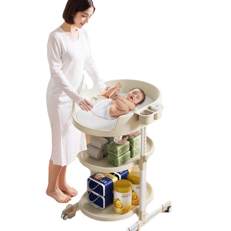 Picture of Movable baby touch nursing table baby changing table diaper movable newborn bath rack crib